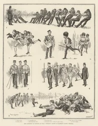 La garnison de Londres en jeu, sports athlétiques à Burton